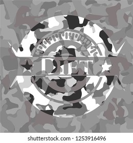 Diet on grey camo pattern