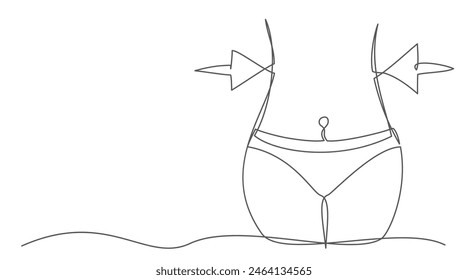 Diet One line drawing on white background