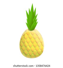 Diet pineapple icon. Cartoon of diet pineapple vector icon for web design isolated on white background