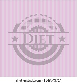 Diet pink emblem. Vintage.