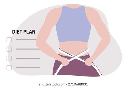 Plan de dieta y seguimiento de la medición corporal para el control de peso