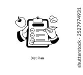 Diet Plan concepts style illustration. EPS 10 File
