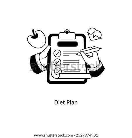 Diet Plan concepts style illustration. EPS 10 File