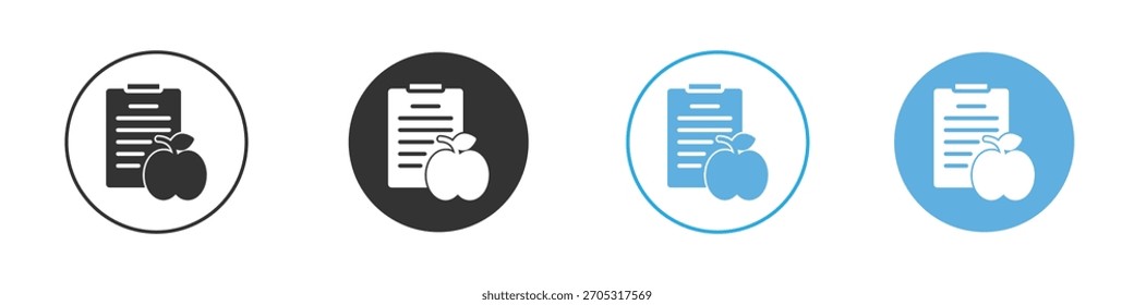 Diet plan icon. Graphic icon design template