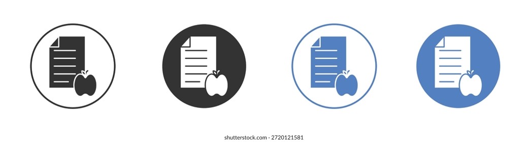 Diet plan icon pictogram set. Vector icon designs