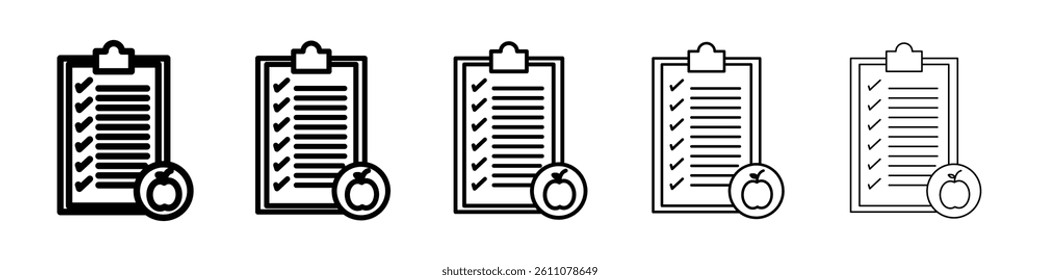 Diet plan icon Symbol mark in Outline style