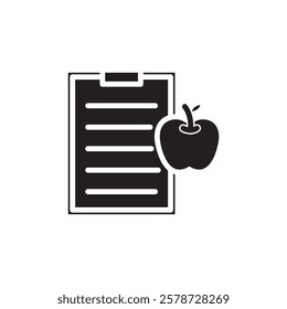 Diet plan icon Thin line art collection