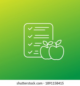 diet plan line icon for web
