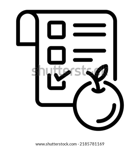 Diet plan linear icon, customizable design 
