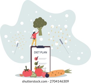 Plano de dieta, programa de gestão para desintoxicação e perda de peso.vida e emprego de pessoas.