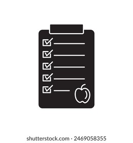 Ilustración simple del plan de dieta para el Web y el App sobre fondo blanco... eps