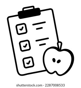Diet plan sketchy icon is up for premium use 