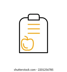 Diet Plans line icon. Simple element illustration.  Diet Plans concept outline symbol design.