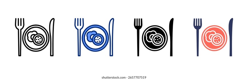 Diet Plate icon sheet multiple style collection