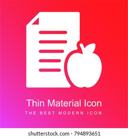 Diet red and pink gradient material white icon minimal design