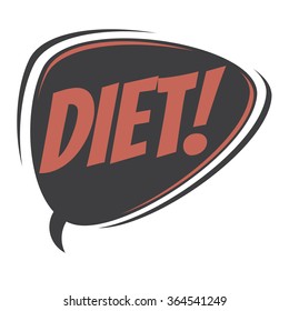 diet retro speech bubble