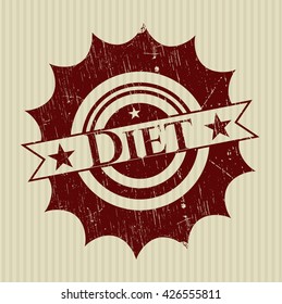 Diet rubber seal with grunge texture