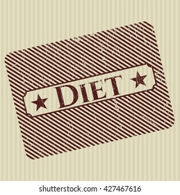 Diet rubber seal with grunge texture