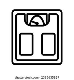 diet scale icon in line art style, From Fitness Icons, Health and activity, sport icons