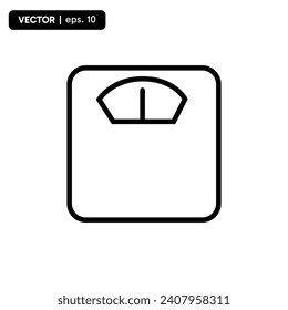 diet scale icon in line art style, From Fitness, Health and activity icons, sports icons