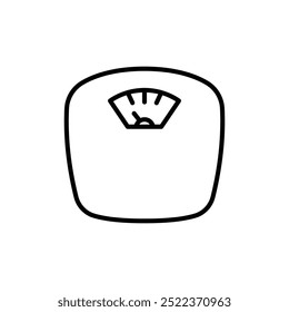 Diätskala, Symbol, Umriss, Vektordesign-Illustration, einzeln auf weißem Hintergrund