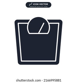 diet scale icon symbol template for graphic and web design collection logo vector illustration