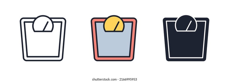 diet scale icon symbol template for graphic and web design collection logo vector illustration
