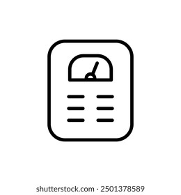 Diet scale line icon. Fitness, Health and activity simple sign. Vector illustration isolated on white background.