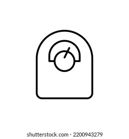 diet scale line icon. Simple element illustration.  diet scale concept outline symbol design.