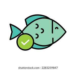 diet seafood fish icon isolated