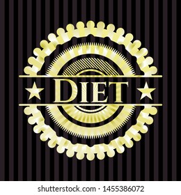Diet shiny emblem. Vector Illustration. Detailed.