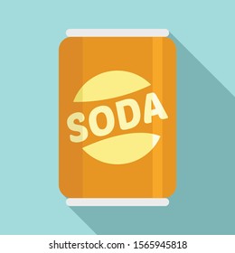 Diet soda tin can icon. Flat illustration of diet soda tin can vector icon for web design
