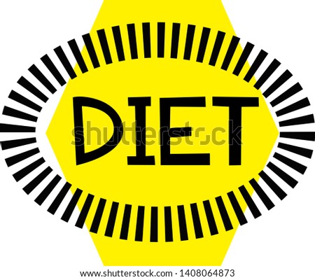 DIET stamp on white background