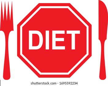 diet symbol given on an empty plate