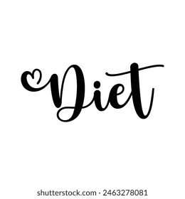 diet text on white background.