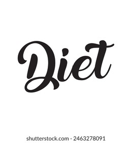 diet text on white background.