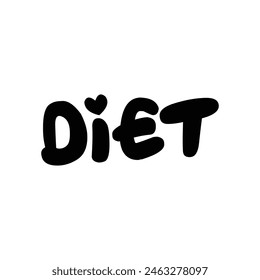 diet text on white background.