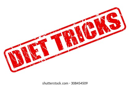 Diet Tricks red stamp text on white