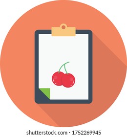 diet vector flat color icon 