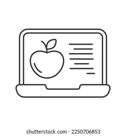 Diet Vektorsymbol. Zeilenzeichen für mobiles Konzept und Webdesign. Symbol, Logo-Abbildung. Vektorgrafik