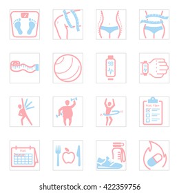 Diet Vector Icon Set