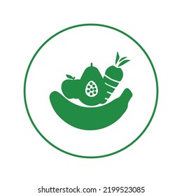 Diet vegetable many fruit icon | Circle version icon |