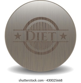 Diet vintage wooden emblem