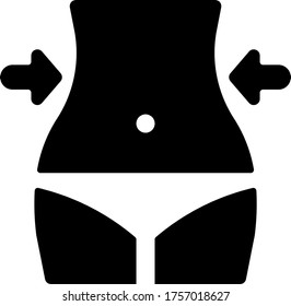 diet waist icon vector for webs and apps