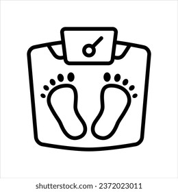 Diet weighing scale vector icon