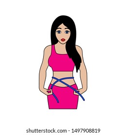 diet for weight loss women body vector