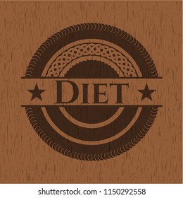 Diet wooden emblem. Vintage.