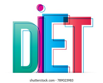 Diet word concept