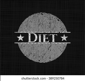 Dieta escrita con textura de pizarra