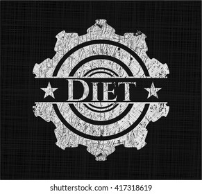 Diet written with chalkboard texture